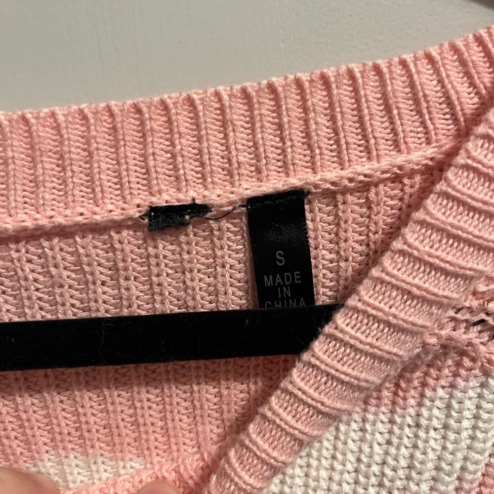 Pink Crew Neck Sweater